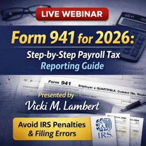 Form 941 for 2026 Webinar
